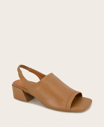 Gentle Souls Women's Penny Sling Back Low Block Heeled Sandals In Camel