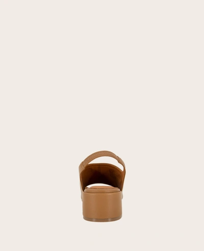 Gentle Souls Women's Penny Sling Back Low Block Heeled Sandals In Camel