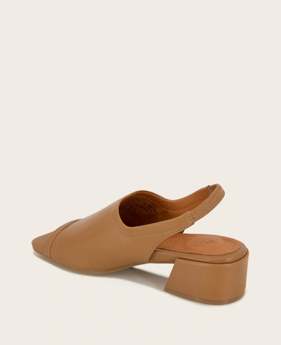 Gentle Souls Women's Penny Sling Back Low Block Heeled Sandals In Camel