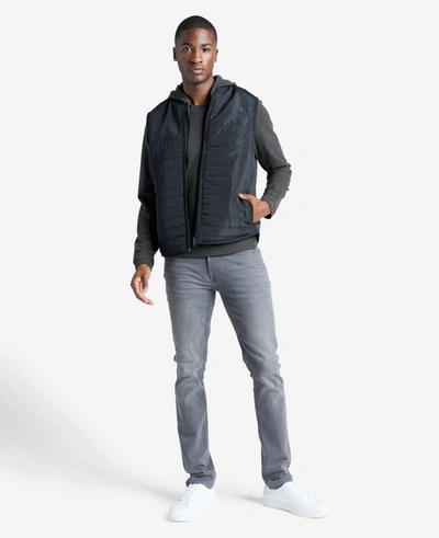 Kenneth Cole Pullover Knit Hoodie Sweater In Heather Grey