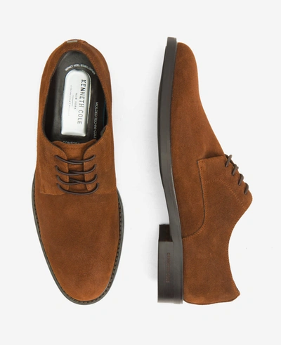 Shop Kenneth Cole Dress Tech Leather Oxford Shoe In Brown