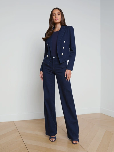 L'agence Wayne Cropped Double-breasted Jacket In Palomino