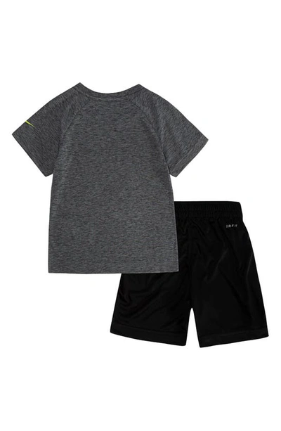 Shop Nike Kids' Dri-fit Raglan T-shirt & Shorts Set In Trench