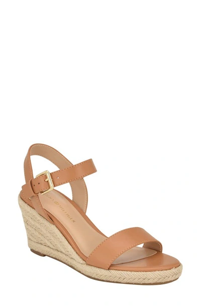 Shop Tommy Hilfiger Joozie Espadrille Wedge Sandal In Caramel