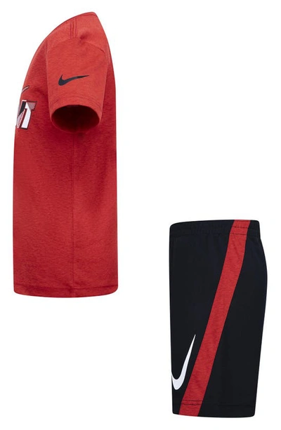 Nike Drop Dri-fit Tee & Shorts Set In Black