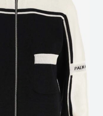 Shop Palm Angels Sweaters In Black/butter
