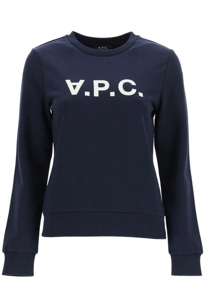 Shop A.p.c. Sweatshirt Logo Women In Blue