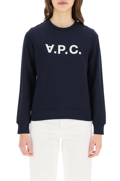 Shop A.p.c. Sweatshirt Logo Women In Blue