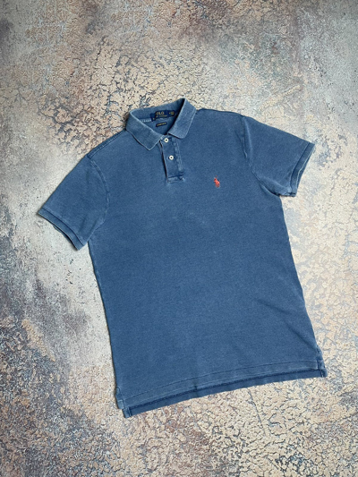 POLO RALPH LAUREN X VINTAGE Pre-owned Polo Ralph Laurent Polo Shirt 90's In Denim