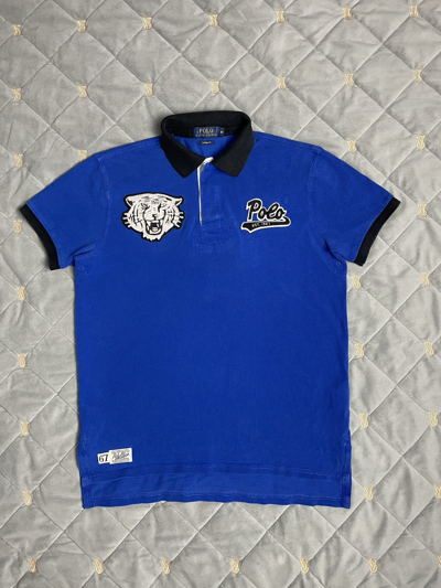 Pre-owned Polo Ralph Lauren X Vintage Polo Ralph Laurent Tiger Polo In Blue