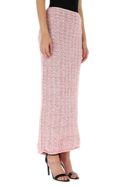 Shop Balenciaga Woman Multicolor Boucle Skirt