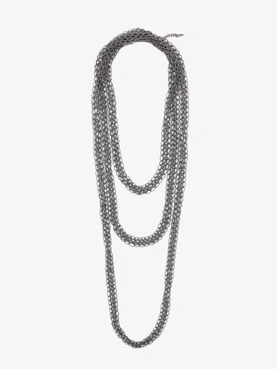 Shop Brunello Cucinelli Woman Necklace Woman Black Necklaces
