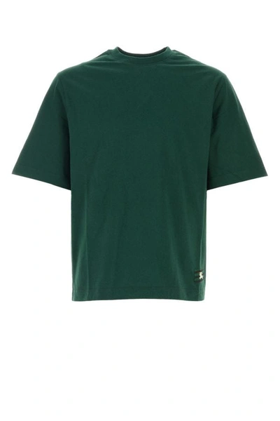 Shop Burberry Man Bottle Green Cotton T-shirt