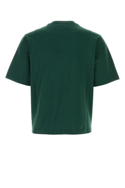 Shop Burberry Man Bottle Green Cotton T-shirt