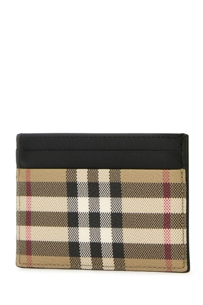 Shop Burberry Man Printed Canvas Card Holder In Multicolor