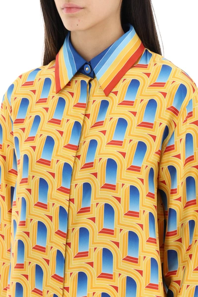 Shop Casablanca Arche De Jour Long-sleeved Shirt Women In Multicolor