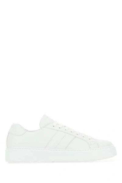 Shop Church's Man White Leather Mach 3 Sneakers