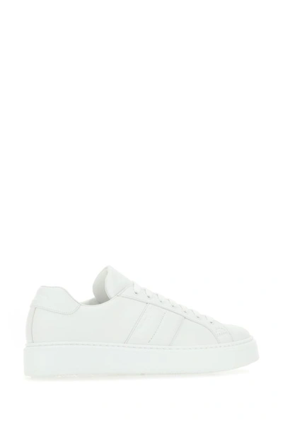 Shop Church's Man White Leather Mach 3 Sneakers