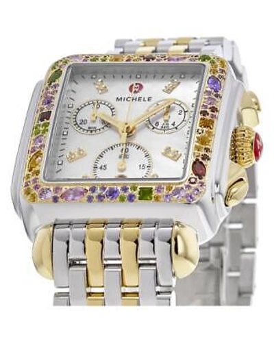 MICHELE Pre-owned Deco Soiree Chronograph Diamond Dial Women's Watch Mww06a000801