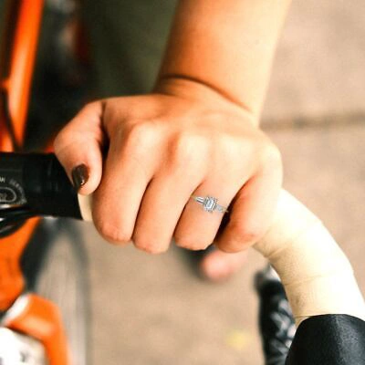 Pre-owned Pucci 1.9 Emerald Baguette Cut Simulated Engagement 3 Stone Ring 14k Yellow Solid Gold