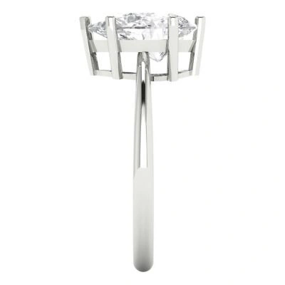Pre-owned Pucci 2.7ct Pear Cut Bridal Simulated Engagement Promise Ring Solid 14k White Gold In White/colorless