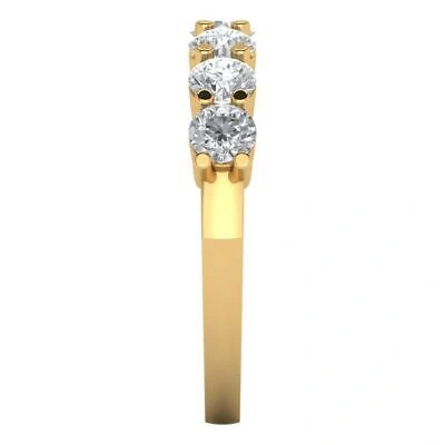 Pre-owned Pucci 1.2ct Round Cut Simulated Stackable Petite Anniversary Band 14k Yellow Gold
