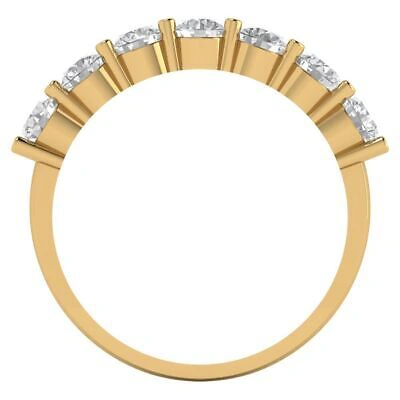Pre-owned Pucci 1.2ct Round Cut Simulated Stackable Petite Anniversary Band 14k Yellow Gold