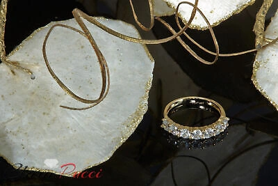 Pre-owned Pucci 1.2ct Round Cut Simulated Stackable Petite Anniversary Band 14k Yellow Gold