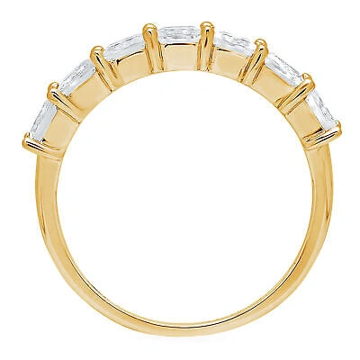 Pre-owned Pucci 1.55ct Princess Cut Classic Simulated Engagement Bridal Band 14k Yellow Gold