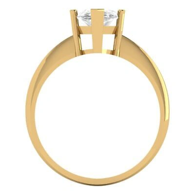 Pre-owned Pucci 2.6ct Marquise Cut Wedding Simulated Engagement Anniversary Ring 14k Yellow Gold