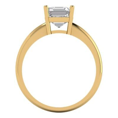 Pre-owned Pucci 1.50 Ct Asscher Cut Classic Simulated Engagement Promise Ring 14k Yellow Gold