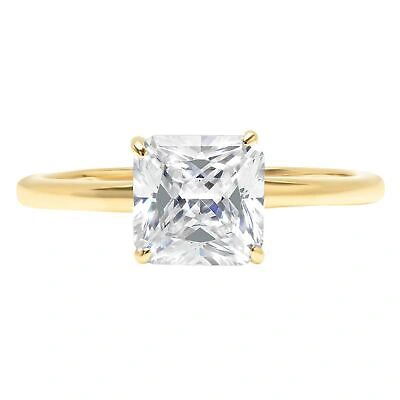 Pre-owned Pucci 1.50 Ct Asscher Cut Classic Simulated Engagement Promise Ring 14k Yellow Gold