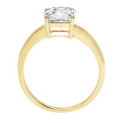 Pre-owned Pucci 1.50 Ct Asscher Cut Classic Simulated Engagement Promise Ring 14k Yellow Gold