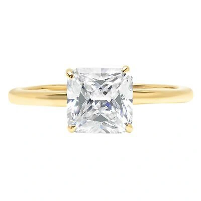 Pre-owned Pucci 2.50 Ct Asscher Cut Classic Simulated Engagement Promise Ring 14k Yellow Gold