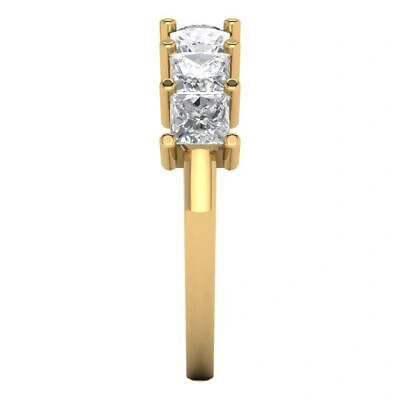 Pre-owned Pucci 1.85ct Princess Cut Eternity Wedding Simulated Engagement Band 14k Yellow Gold