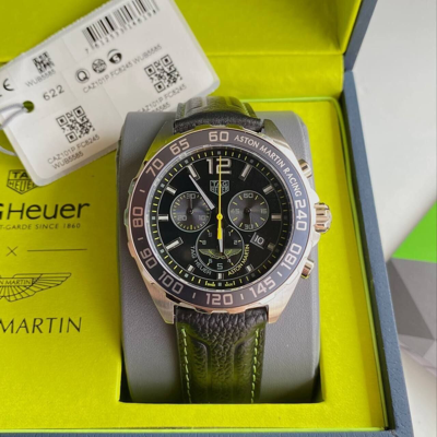 Pre-owned Tag Heuer Formula 1 Aston Martin Special Edition 200 M - ∅43 Mm Caz101p.fc8245