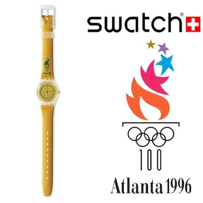 Pre-owned Swatch Mint Rare  '96 Atlanta Olympic Special Chrysophorus Collectors Watch Lz104