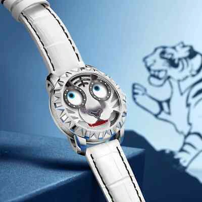 Pre-owned Lucky Brand Lucky Harvey Luxury Tiger Watch Sapphire Stainless Steel 5atm Waterproof