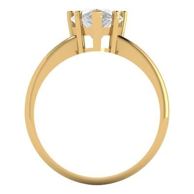 Pre-owned Pucci 2.5 Ct Pear Designer Statement Bridal Classic Ring 14k Yellow Gold Moissanite