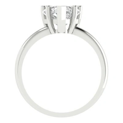 Pre-owned Pucci 2 Ct Heart Statement Bridal Ring 14k White Gold Lab Created White Sapphire In White/colorless