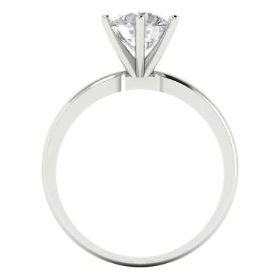 Pre-owned Pucci 1.4ct Round Cut Bridal Simulated Engagement Anniversary Ring 14k White Gold In D