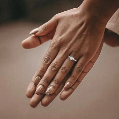 Pre-owned Pucci 1.86 Round Cut Accent Anniversary Simulated Engagement Ring 14k White Solid Gold