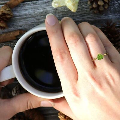 Pre-owned Pucci 2ct Heart Designer Statement Bridal Natural Peridot Ring Solid 14k Yellow Gold