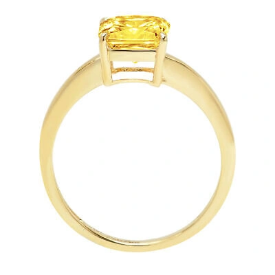 Pre-owned Pucci 2ct Asscher Cut Simulated Yellow Stone Wedding Promise Ring 14k Yellow Gold