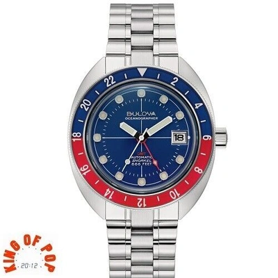 Pre-owned Bulova Oceanographer Gmt 96b405 Diver's Iso,free Shipping