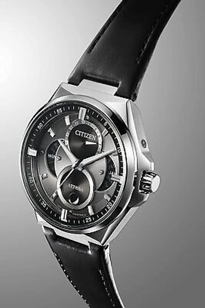 Pre-owned Citizen [] Watch Atesa Eco-driving Solar Act Line Triple Calendar Moon Phase