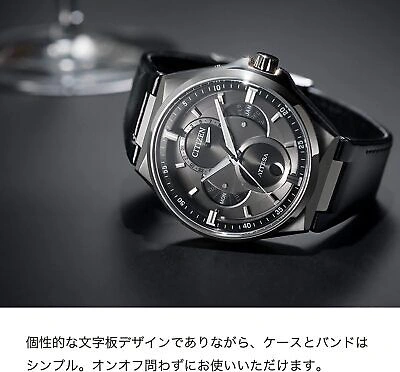 Pre-owned Citizen [] Watch Atesa Eco-driving Solar Act Line Triple Calendar Moon Phase