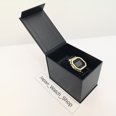 Pre-owned Casio G-shock Gm-5600g-9jf Black Gold Metal Case Digital Men's Watch In Box
