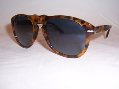 Pre-owned Persol Sunglasses 0649 1052s3 Madreterra/blue Polarized 54mm Authentic 649