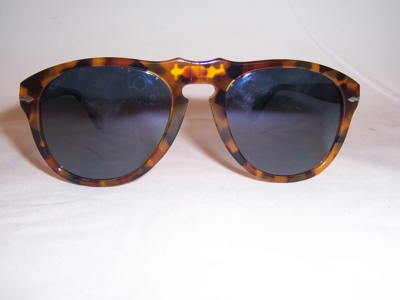 Pre-owned Persol Sunglasses 0649 1052s3 Madreterra/blue Polarized 54mm Authentic 649